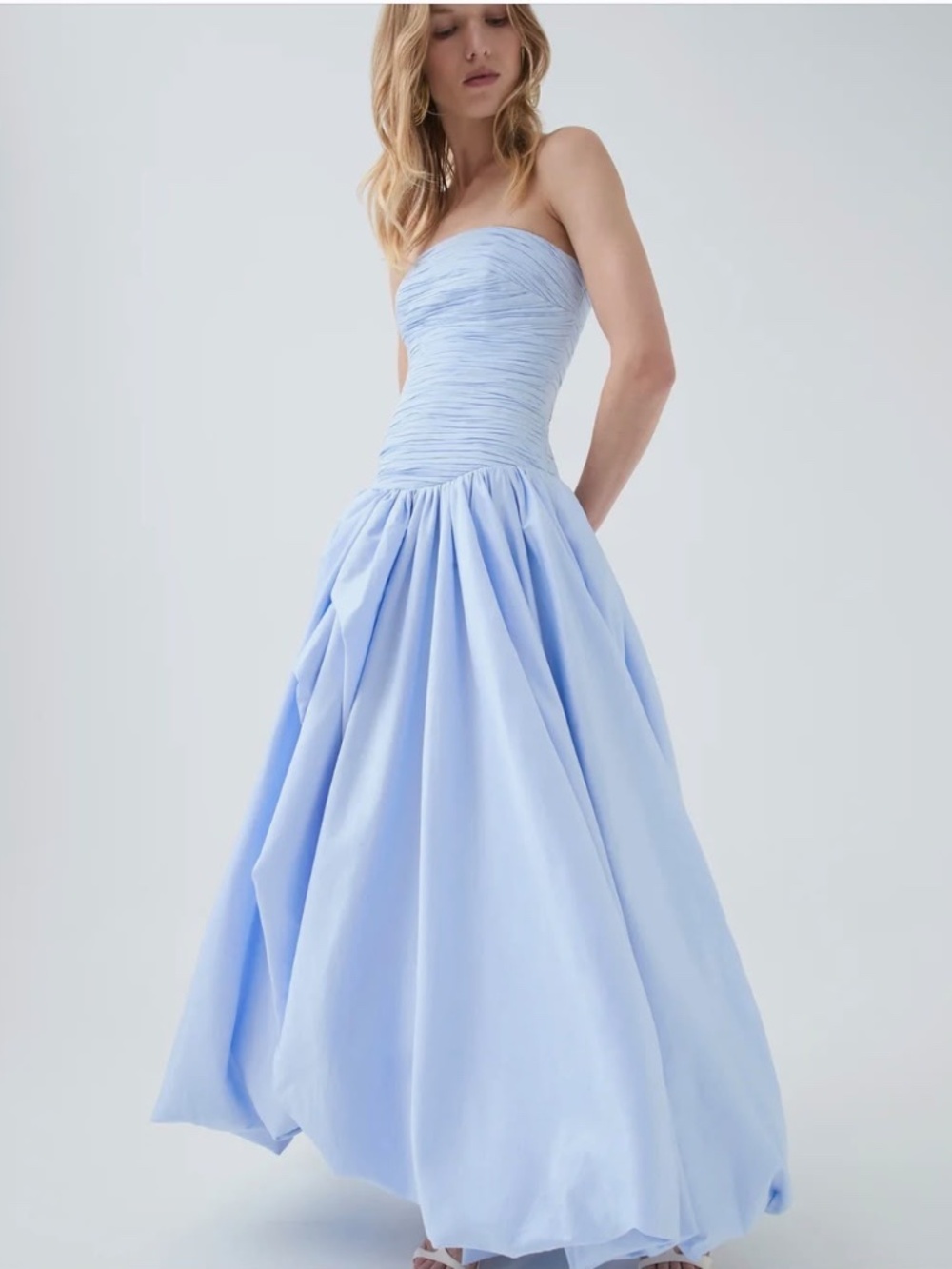 AJE VIOLETTE BUBBLE HEM MAXI DRESS